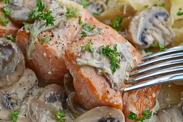 Asiago Mushroom Salmon Twist