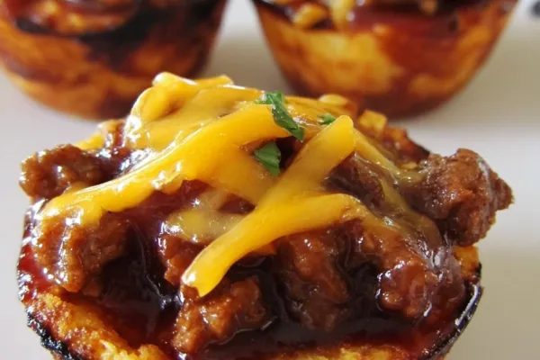BBQ Beef Biscuit Muffins