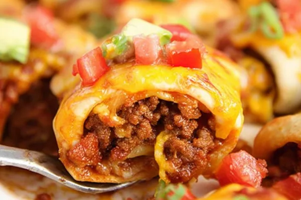 Beef Enchilada Crescent Roll-ups