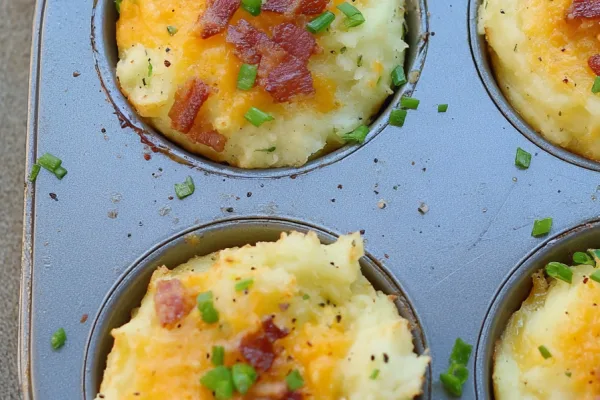 Cheddar Bacon Mashed Potato Cups