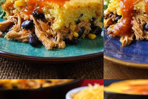 Chicken Enchilada Cornbread Casserole