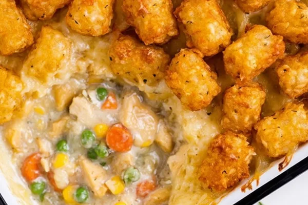 Chicken Pot Pie with Tater Tots