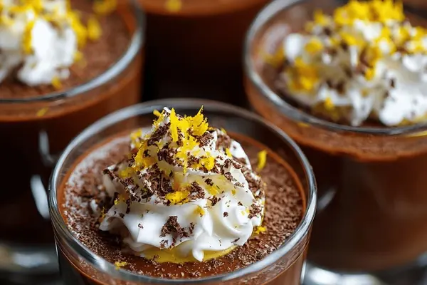Chocolate Cream Pots with Orange