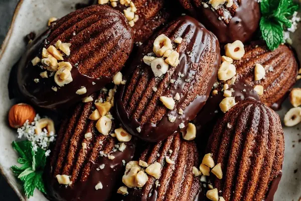 Chocolate Hazelnut Madeleines