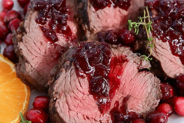 Cranberry Glazed Beef Tenderloin