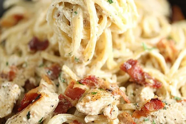 Cream Cheese Bacon Chicken Pasta