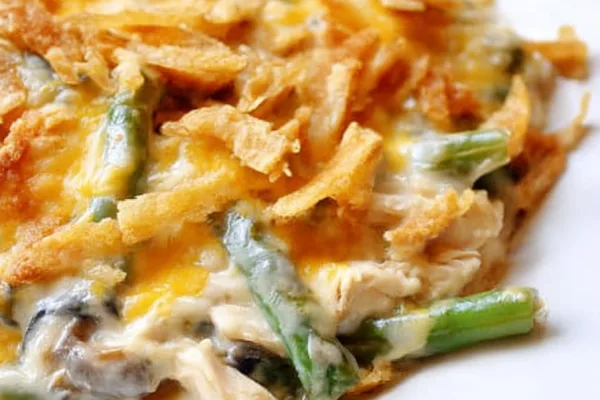 Creamy Cheesy Chicken Green Bean Casserole