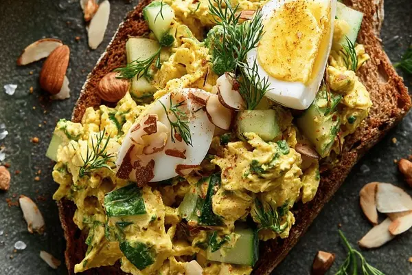Curried Chicken Salad Toasts