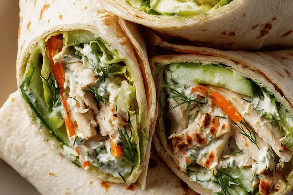 Grilled Chicken Salad Wraps