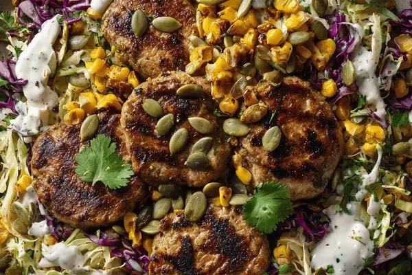 Grilled Corn Slaw Pork Medallions