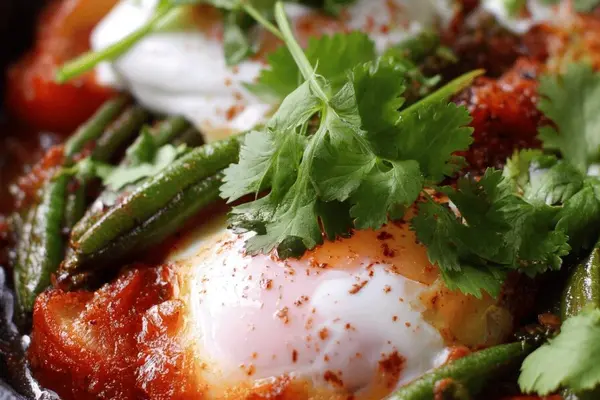 Indian Tomato Poached Eggs