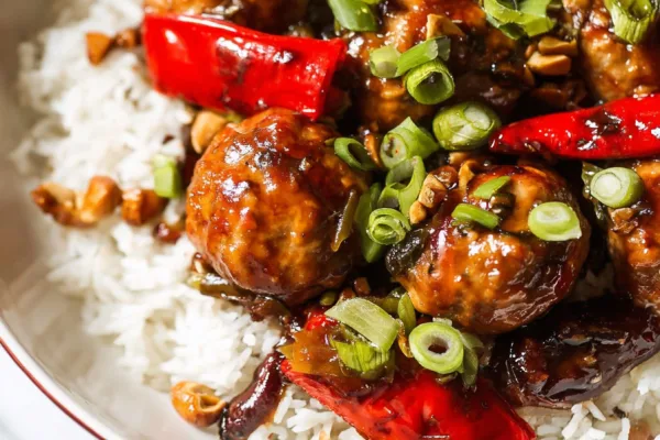 Kung Pao Chicken Meatballs