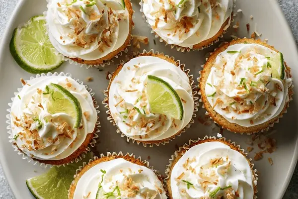 Mini Lime Coconut Cupcakes