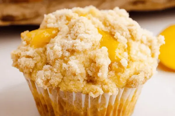 Peach Cobbler Muffins
