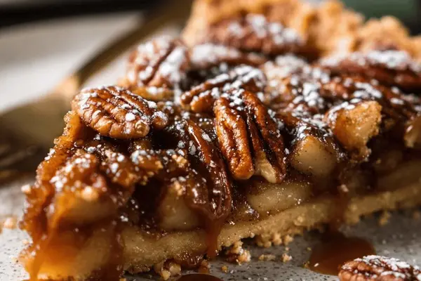 Rum Apple Tart with Salted Caramel