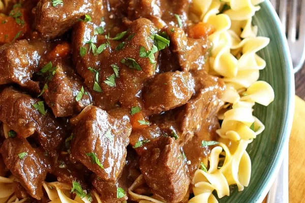 Slow Cooker Beef and Noodles