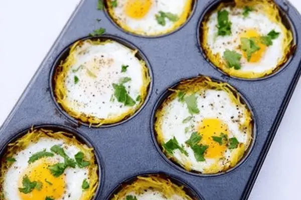 Spaghetti Squash Egg Nests
