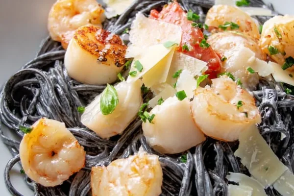 Squid Ink Seafood Pasta