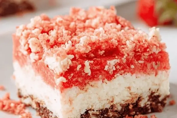 Strawberry Gelatin Brownies