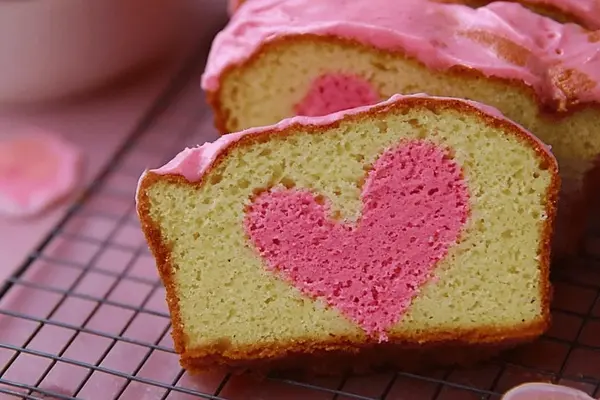 Valentine's Peekaboo Pound Cake