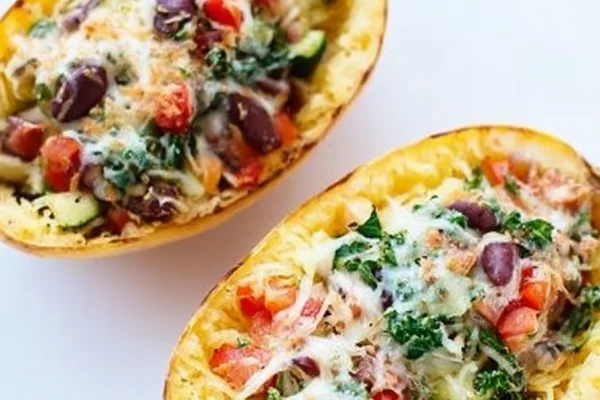 Veggie Stuffed Spaghetti Squash