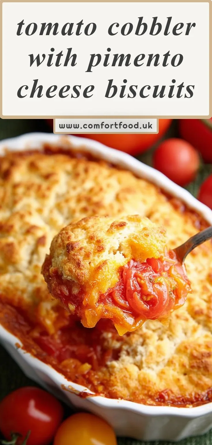 Tomato Cobbler with Pimento Cheese Biscuits